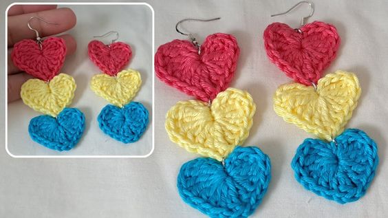 modele de boucles oreilles en forme de coeur 1