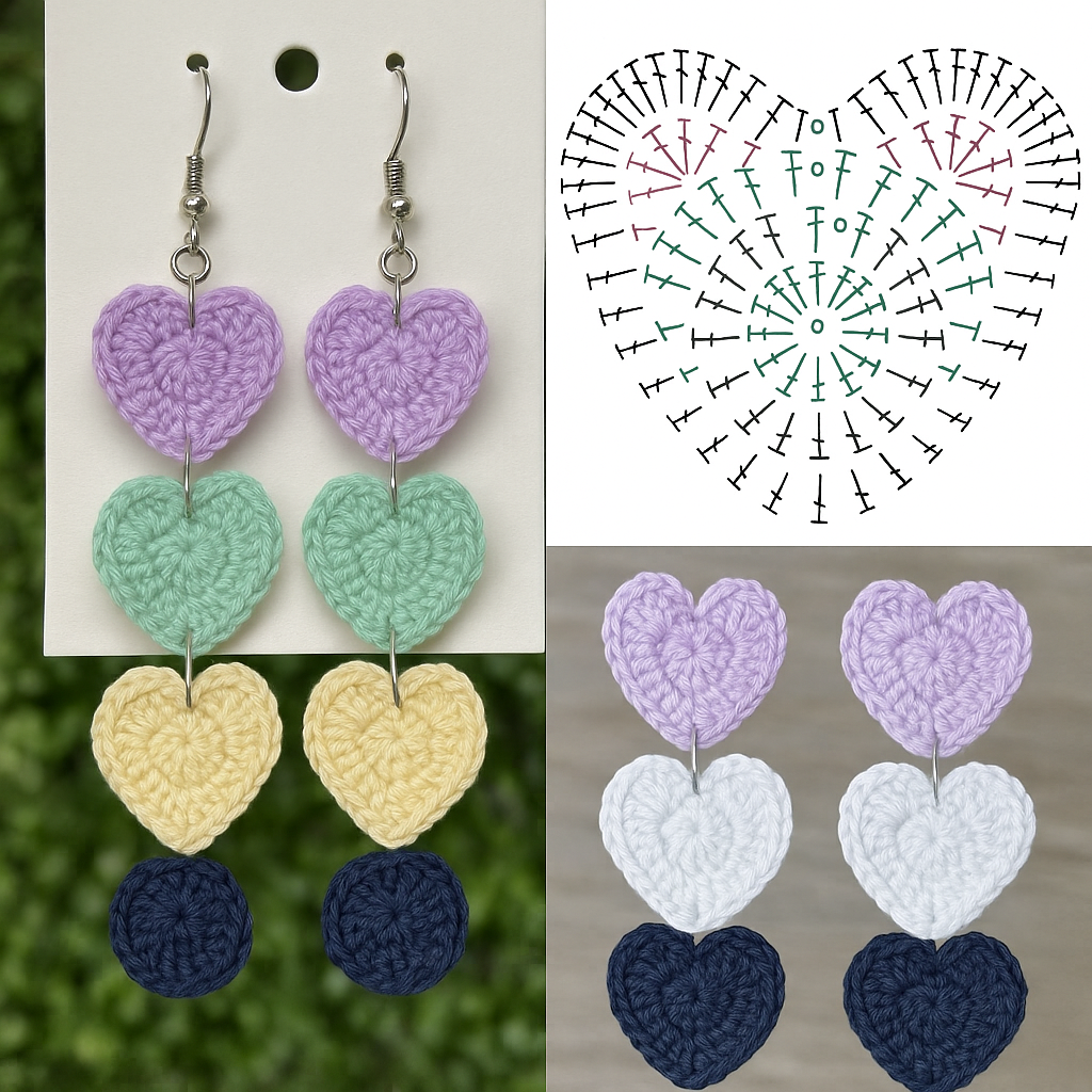 modele de boucles oreilles en forme de coeur 1