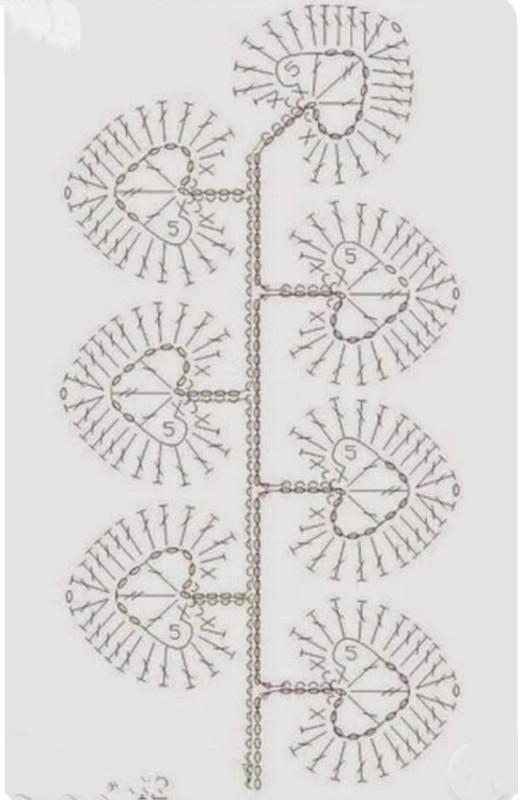 modele de chaine de feuilles au crochet incroyable 3
