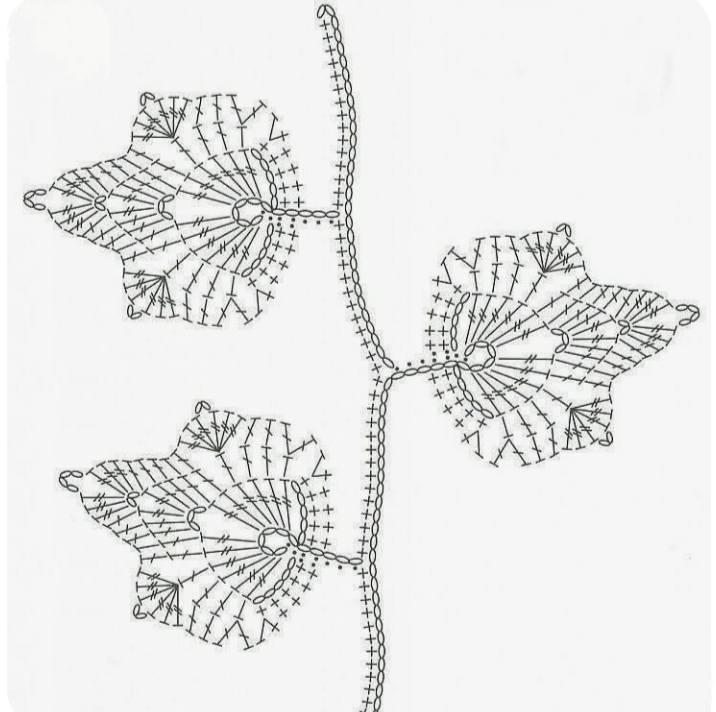 modele de chaine de feuilles au crochet incroyable 4