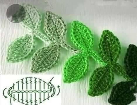 modele de chaine de feuilles au crochet incroyable 5