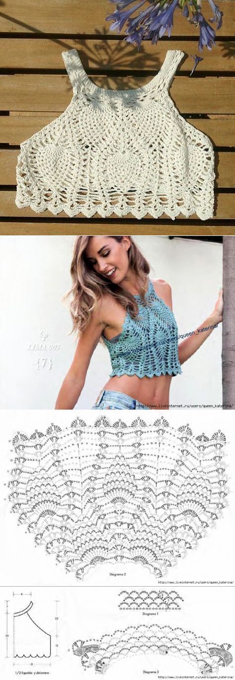 modele de crop top au crochet 1
