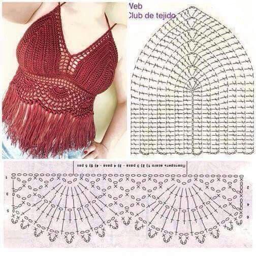 modele de crop top au crochet 2