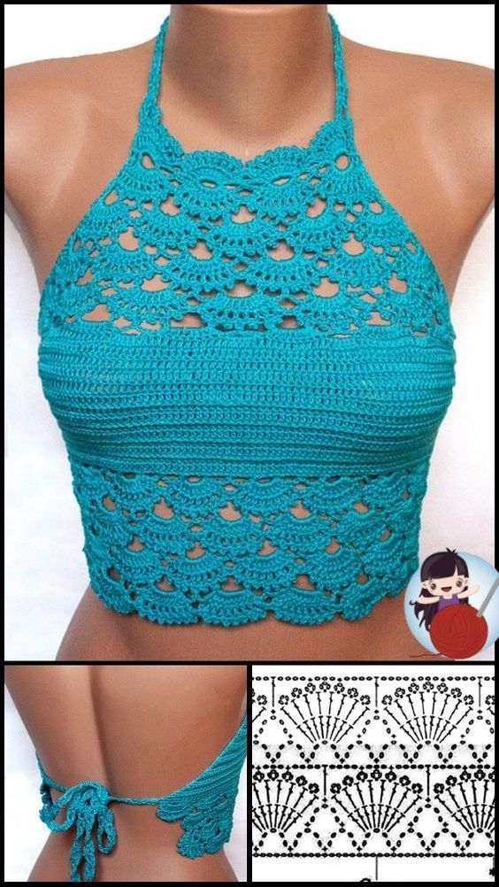 modele de crop top au crochet 4