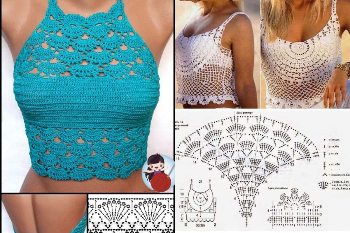 modele de crop top au crochet 6