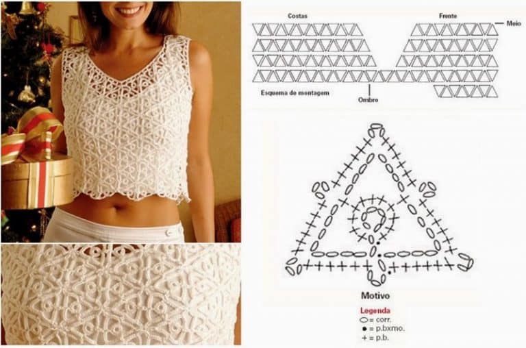 modele de crop top au crochet
