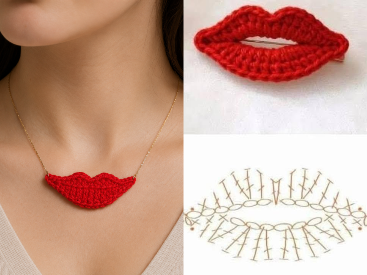 modele de levres au crochet