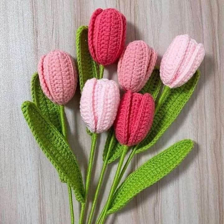 modele de tulipe au crochet 6