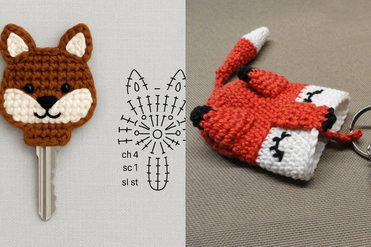 modeles de couvre cles au crochet