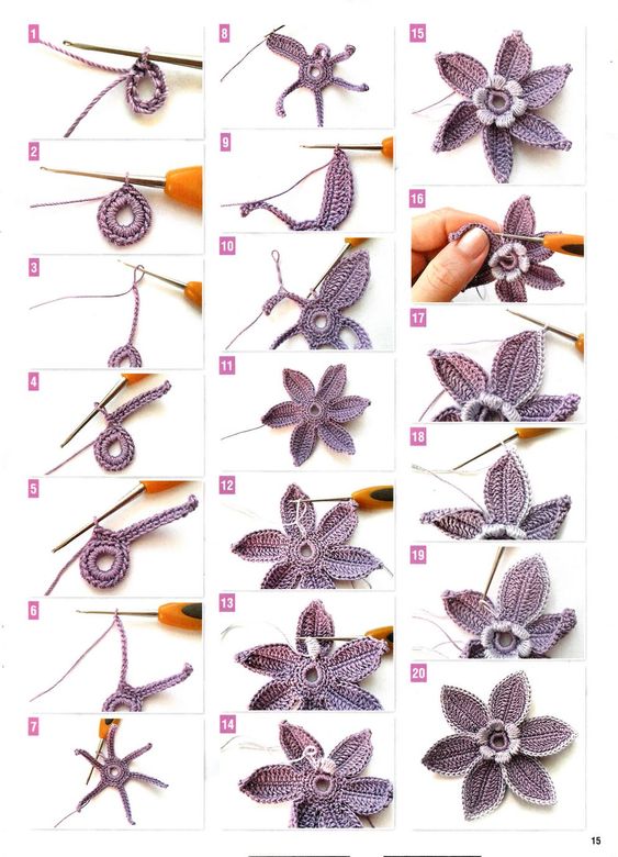 modeles de fleurs au crochet 11