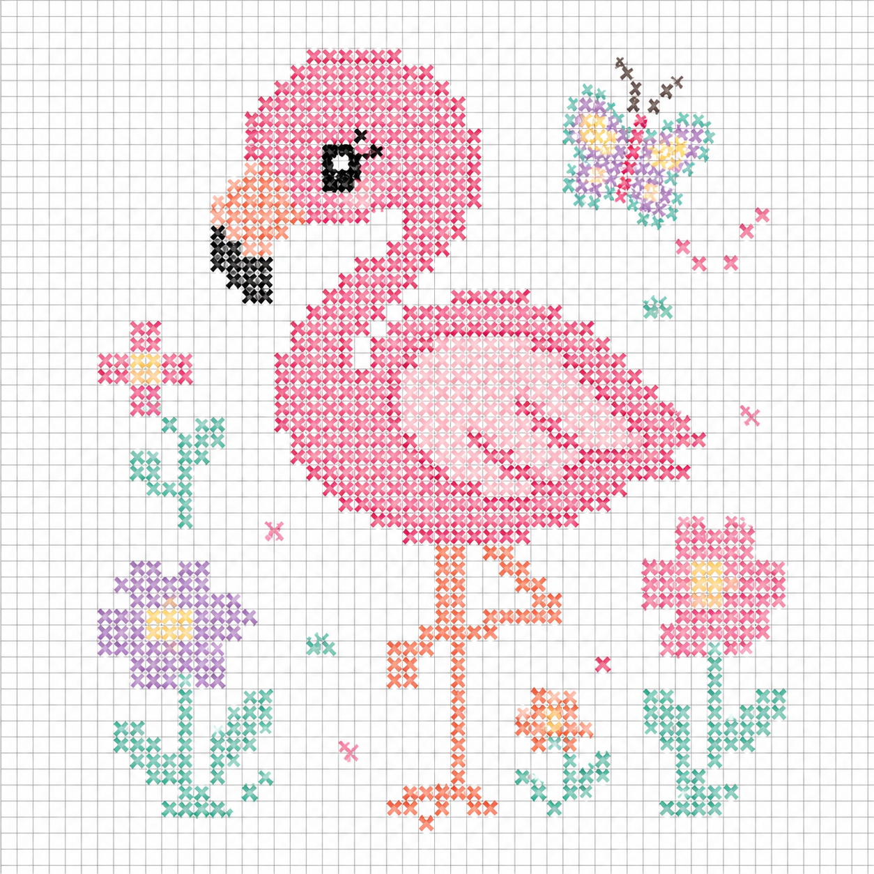 modeles de point de croix oiseaux 7