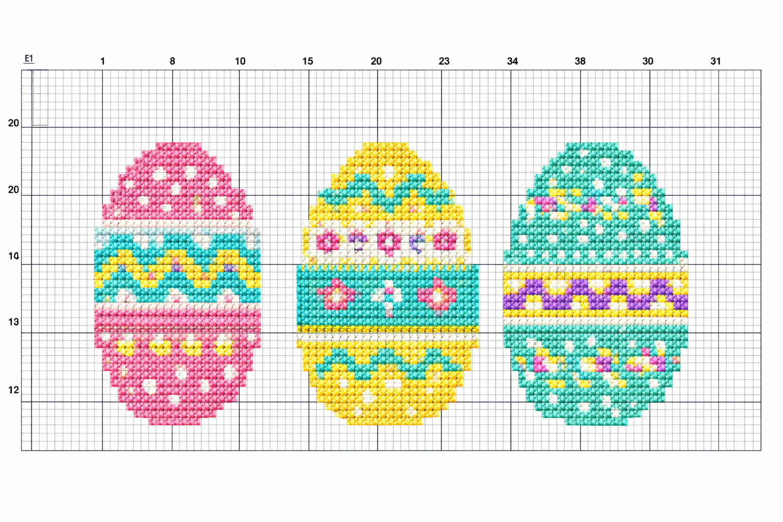 modeles de point de croix pour egayer vos paques