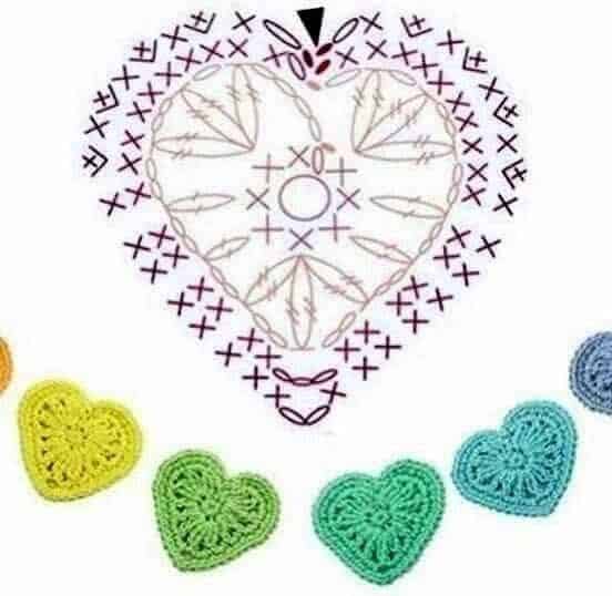 motifs de coeur au crochet pour la saint valentin 10