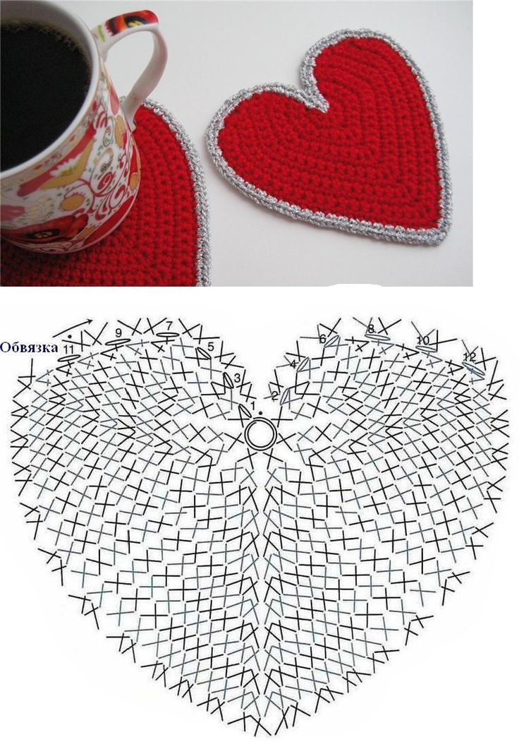 motifs de coeur au crochet pour la saint valentin 5