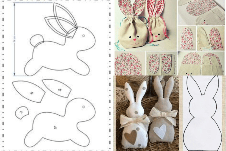 Patron PDF du lapin Gabin, une décoration de Pâques DIY