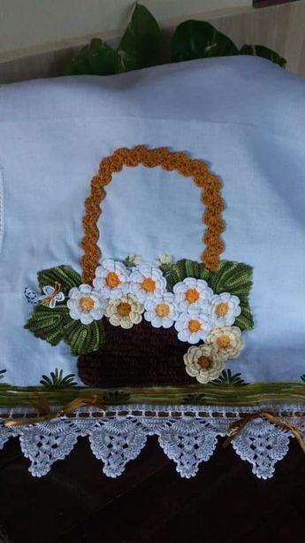 panier de fleurs au crochet 6