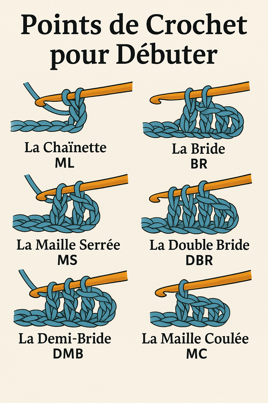points de crochet pour debuter