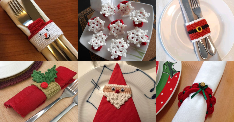 Idées Ronds de serviette de Noël au crochet