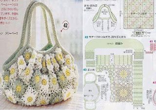 sacs au crochet avec des motifs floraux 6