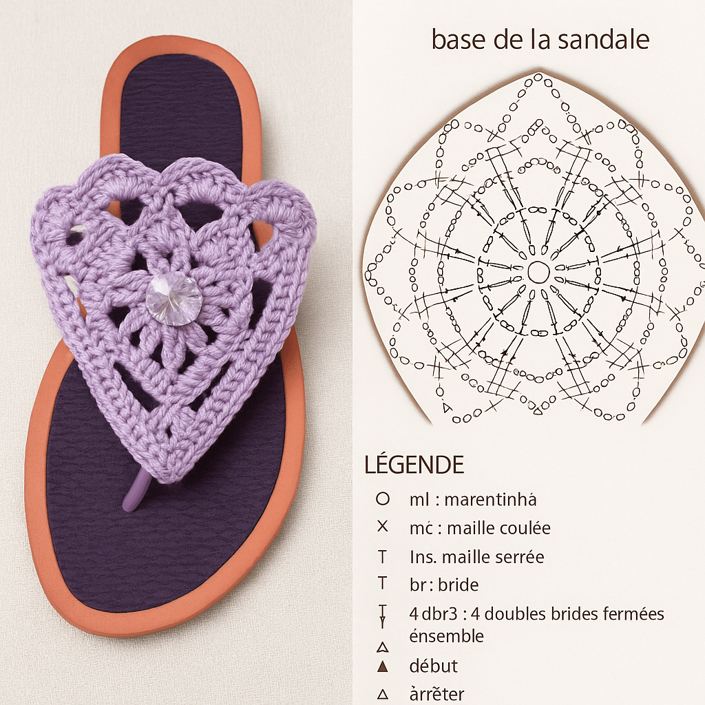 sandale au crochet 1