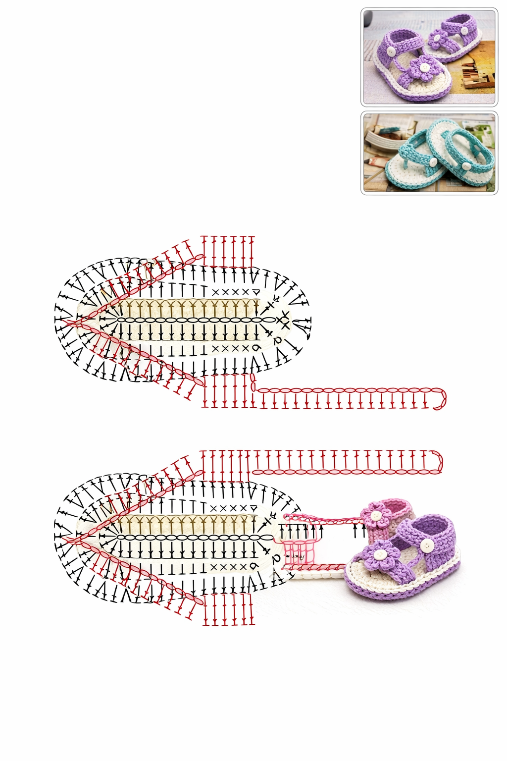 sandales bebe au crochet designs mignons