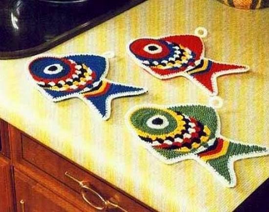 superbes maniques pour la cuisine au crochet 2
