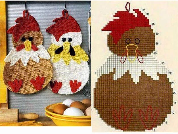 superbes maniques pour la cuisine au crochet 4