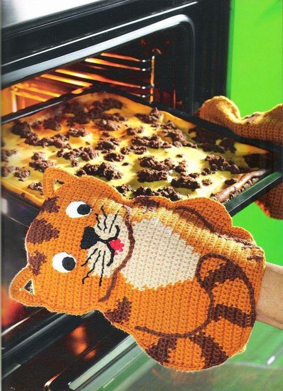 superbes maniques pour la cuisine au crochet 6