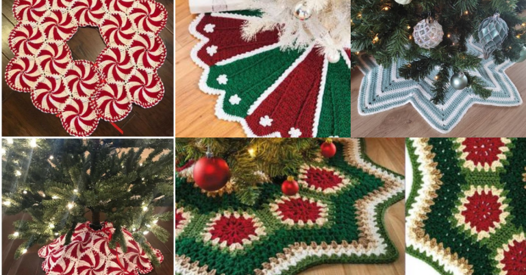 Vintage Noël bougie de Noël crochet loquet tapis décoration