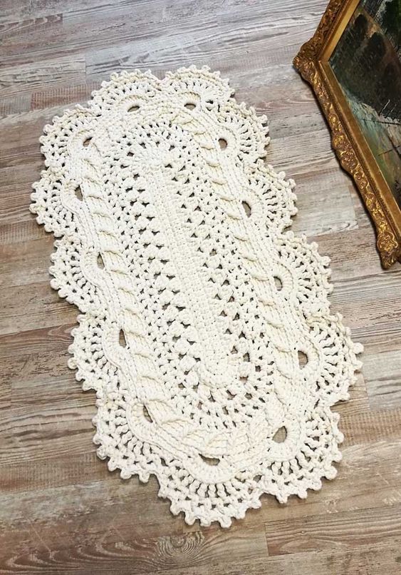 tapis crochet ovale 1