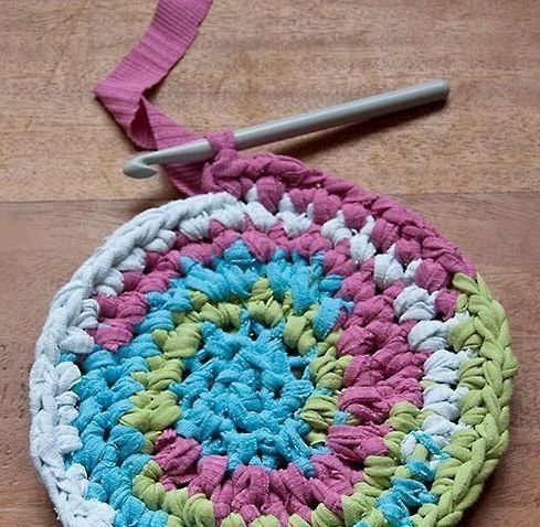 tapis crochet trapilho