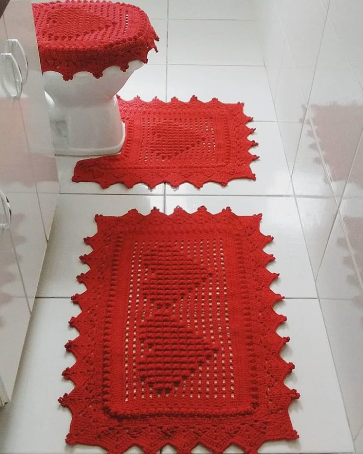 tapis salle bain au crochet 14