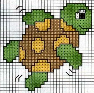 tortue brodee au point de croix 5