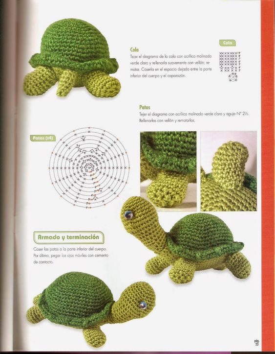 tortues au crochet graphismes 3