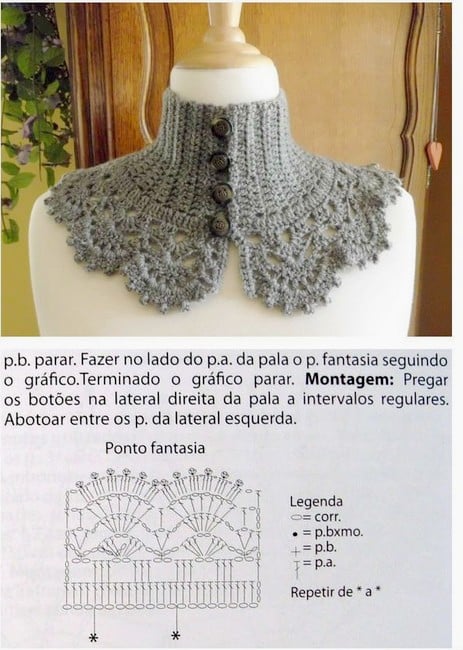tour de cou au crochet avec diagrammes 2
