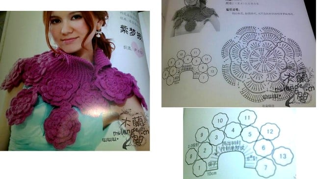 tour de cou au crochet avec diagrammes 6