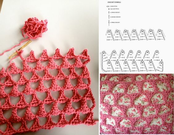 tricoter le point triangle en crochet 1