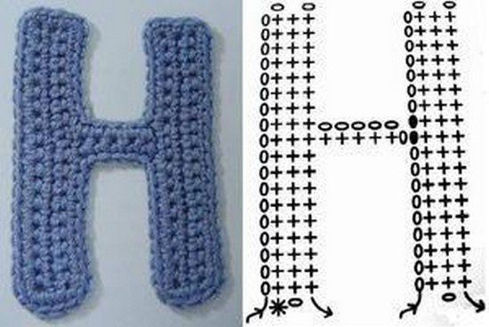 tuto alphabet au crochet h