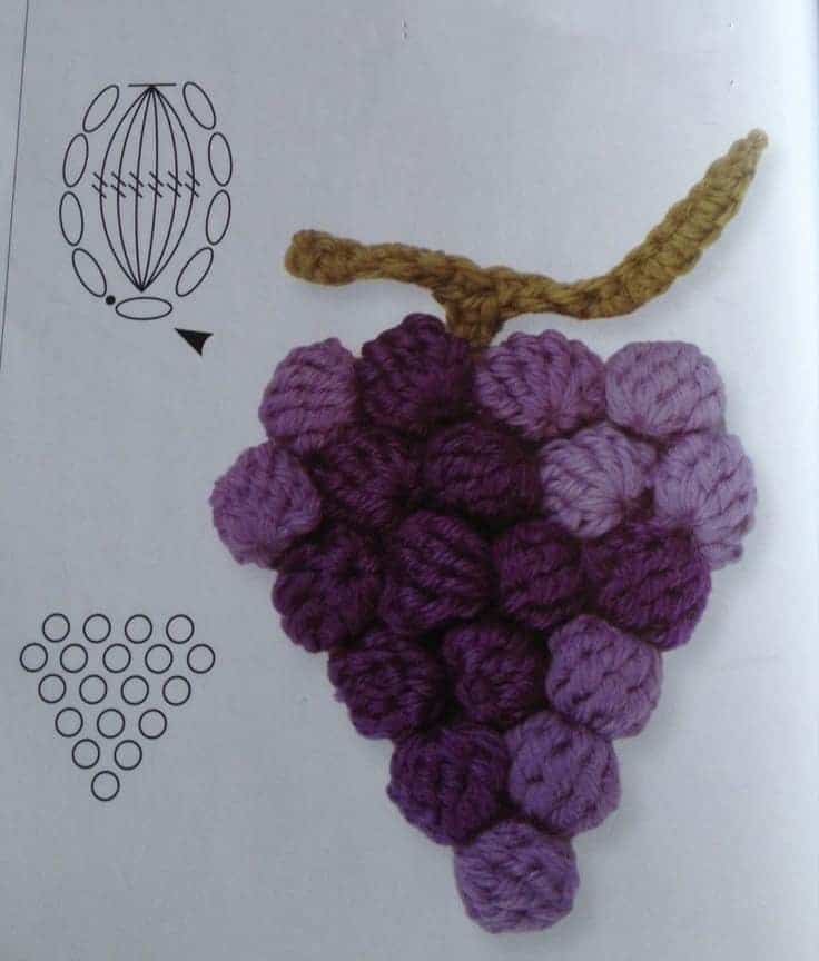 tuto grappe de raisin au crochet 9