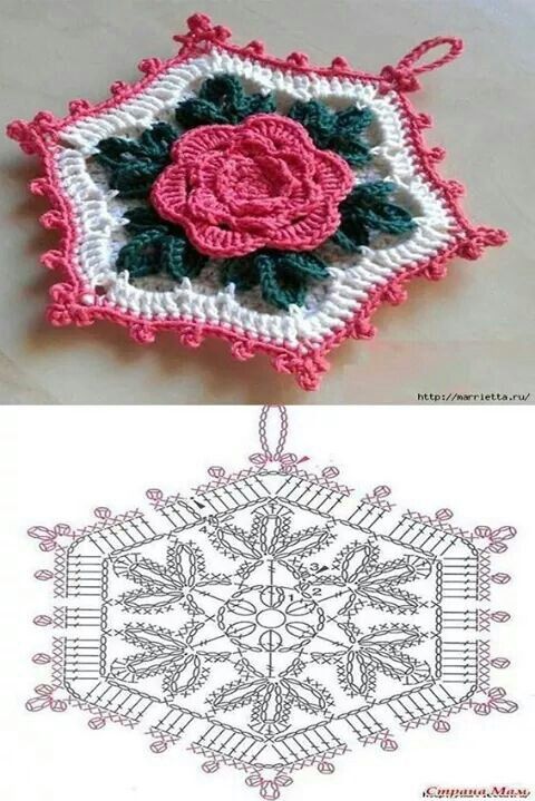 tuto hexagone crochet 3