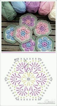tuto hexagone crochet