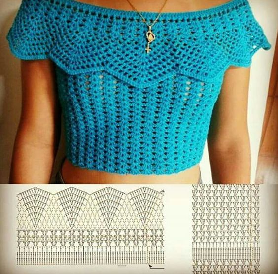 tutoriel blouse top femmes crochet 1