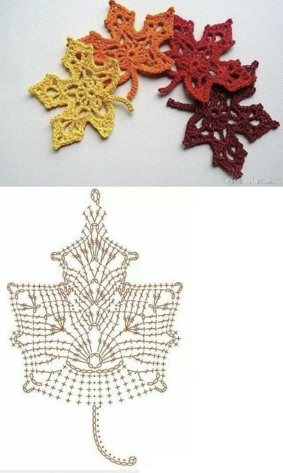 tutoriel crocheter des feuilles automne en laine 1 1