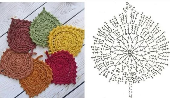 tutoriel crocheter des feuilles automne en laine 8