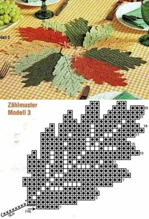 tutoriel crocheter des feuilles automne en laine 9