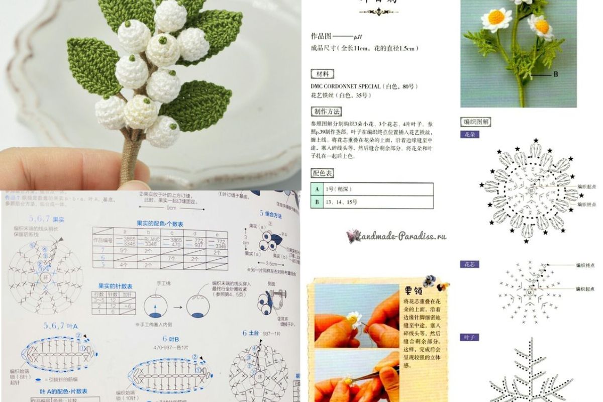 tutoriel de mini fleurs au crochet 4