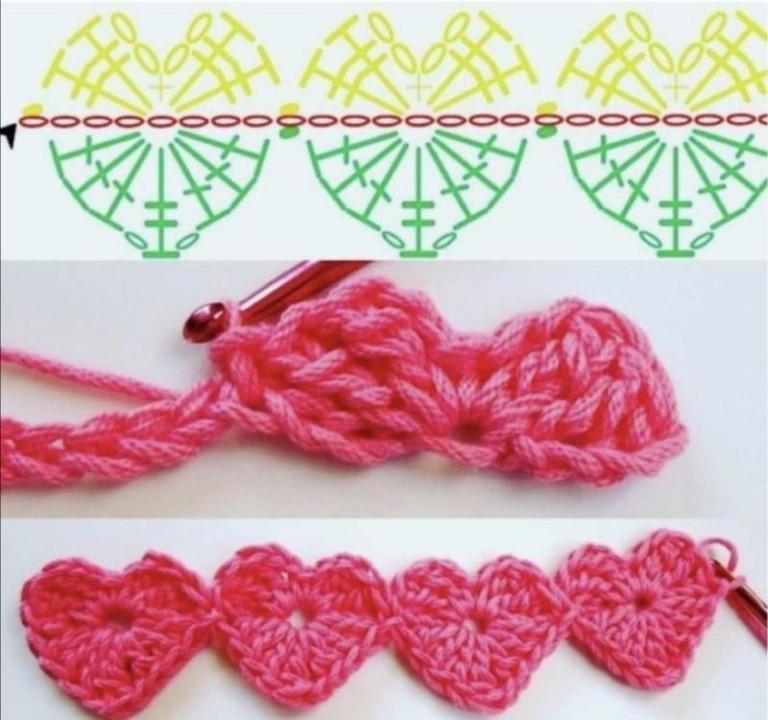Tutoriel facile pour réaliser un bracelet cœur au crochet, étape par étape. tutoriel facile pour realiser un bracelet coeur au crochet 4