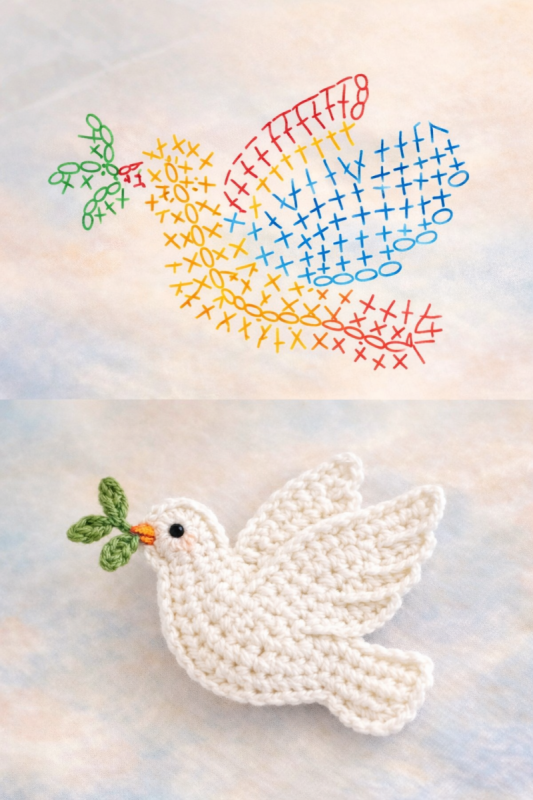 tutoriel pour crocheter une colombe 3