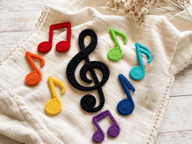 tutoriel pour crocheter une note de musique 2
