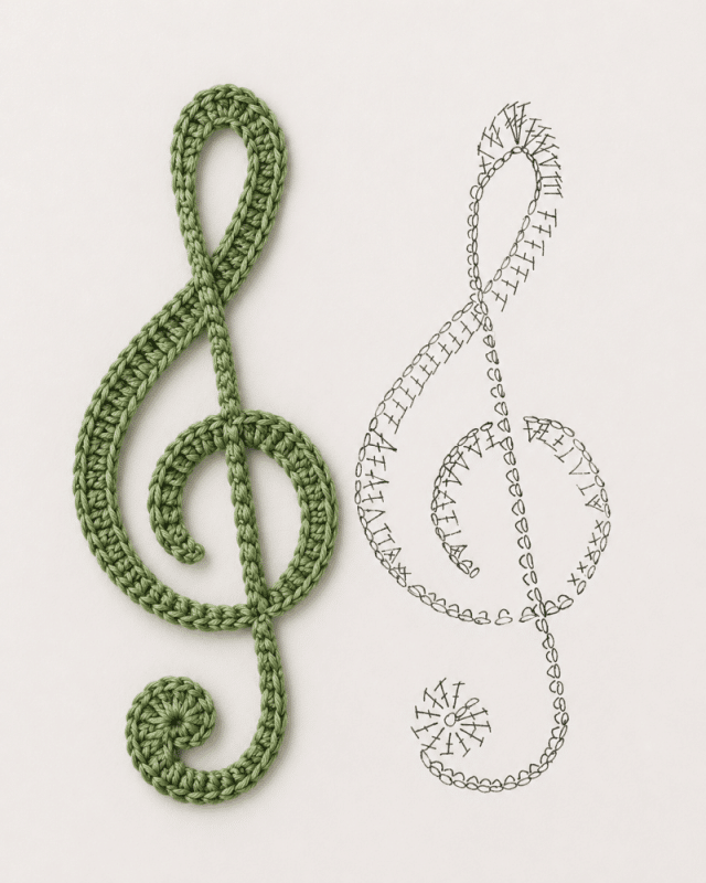 tutoriel pour crocheter une note de musique 6